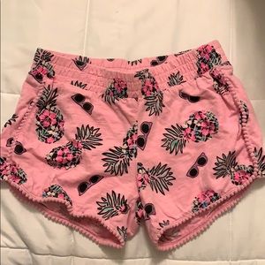 Justice beach shorts with Pineapple Design